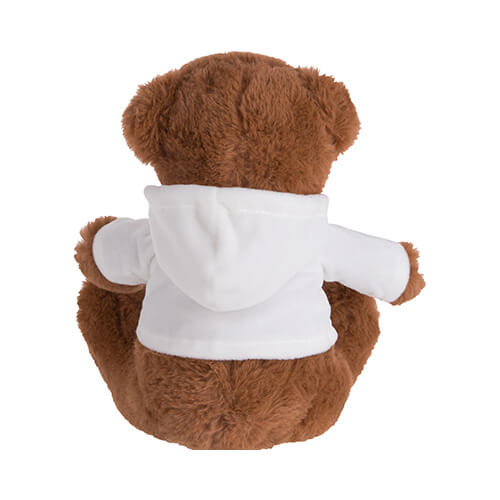 Plüschtier, Teddy, 20 cm, mit T-Shirt, Dunkelbraun, für den Sublimationsdruck