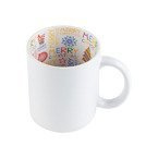 Tasse 330ml, Mit Innenseite "Merry Christmas", für die Sublimation