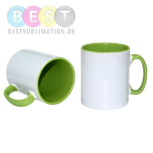 Tasse 300ml, FUNNY,  A+, Grün, für die Sublimation