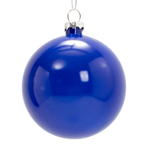 Christbaum-Anhänger, Ø 7,8 cm, Blau, matt, für den Sublimationsdruck