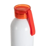 Sportliche 750-ml-Weißwasserflasche aus Aluminium mit rotem Verschluss und Sublimationsstreifen