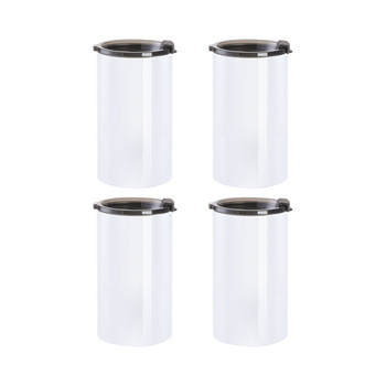 Bierflaschen-Behälter (Cooler), 350 ml, 4 Stück, Weiß, für den Sublimationsdruck
