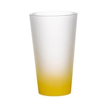 Glas, 450 ml, satiniert, Gelb, für die Sublimation