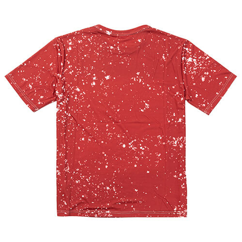 T-Shirt, Cotton-Like Bleached Starry Red, für den Sublimationsdruck