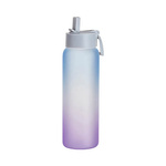 Trinkflasche, Glas, 950 ml, satiniert, blau-violett, für den Sublimationsdruck