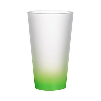 Glas, 450 ml, satiniert, Grün, für die Sublimation