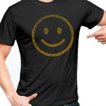 Blatt mit Zirkonia, Smiley, für den Thermotransfer