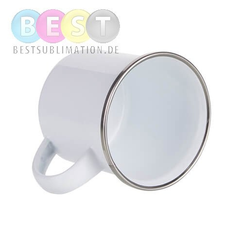 Becher 180 ml, Metall, weiß, für die Sublimation