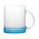 Tasse 330 ml, Glas, Hellblauer Boden, für die Sublimation