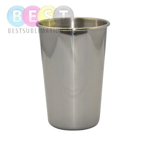 Becher 500ml, Stahl, silber, für die Sublimation