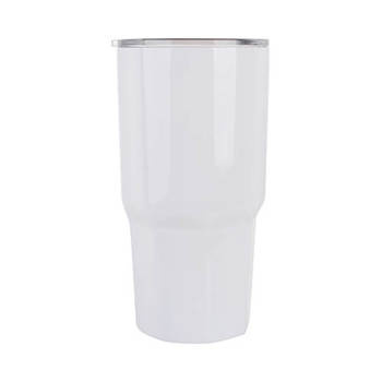 Tumbler, Edelstahl, 990 ml, Weiß, Achtkantiges Unterteil, für die Sublimation