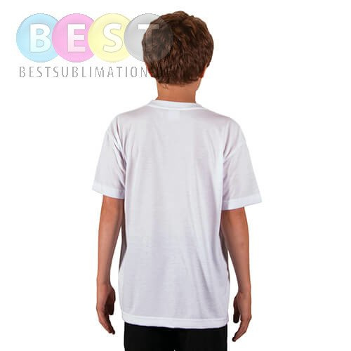 T-Shirt, für Teenager, Basic, Kurzärmlig, Weiß, für den Sublimationsdruck