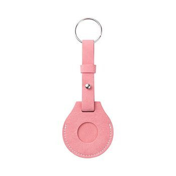 Schlüsselanhänger, mit Schnalle, Kunstleder, mit AirTag-Etui, Rosa, für die Sublimation