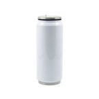 Fahrradflasche, "Dose", 350 ml, mit Trinkhalm, für den Sublimationsdruck