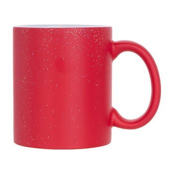 Zaubertasse, mit Brokat, Rot, matt, für die Sublimation